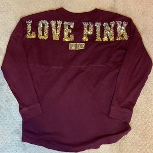 VS PINK Varsity Crew Bling Sweatshirt
